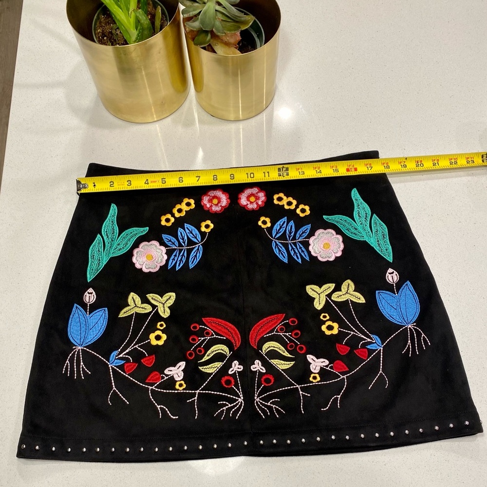 Gianna Bini Black Suede Mini Skirt - Bree Skirt 🖤NWT - Picture 3 of 13